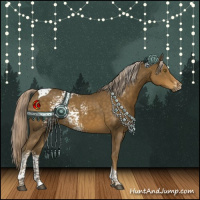 Horse Color:White Spotted Chocolate Palomino Tobiano 