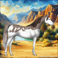 Horse Color:Chocolate Grullo Splash Appaloosa Brindle 