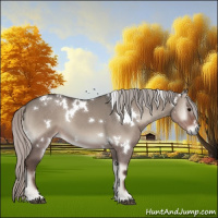 Horse Color:White Spotted Silver Grullo Onyx Mushroom 
