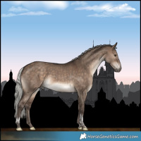 Horse Color:Silver Brown Dun Tobiano 