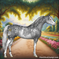 Horse Color:White Spotted Silver Black Chinchilla Rabicano 