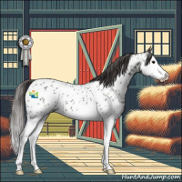 Horse Color:Grullo Splash Near Leopard 