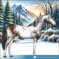 Horse Color:White Spotted Brown 