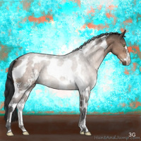 Horse Color:Brown Dun Mushroom Sabino Tobiano Brindle