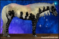 Horse Color:Void Watercolor White Spotted Chocolate Palomino Onyx Splash