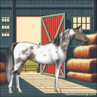 Horse Color:White Spotted Brown Dun Mushroom Tobiano 