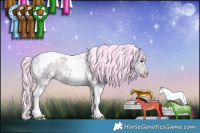 Horse Color:Painted White Spotted Silver Black Ice Tobiano 