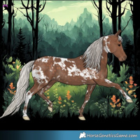 Horse Color:White Spotted Silver Black 