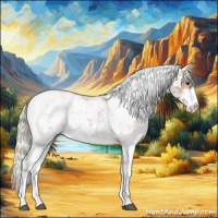 Horse Color:Watercolor Palomino Sabino 