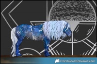 Horse Color:Watercolor White Spotted Silver Brown Chinchilla Ice 