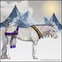 Horse Color:Nacre Silver Smoky Blue Ice Roan Splash 