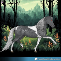Horse Color:Silver Black Chinchilla Tobiano 