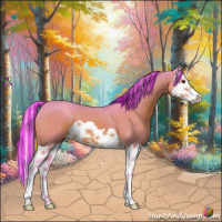Horse Color:Painted Watercolor Brown Splash