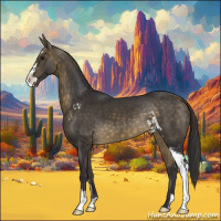 Horse Color:Buckskin Sabino