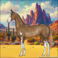Horse Color:Chocolate Palomino Sabino Rabicano
