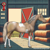 Horse Color:Liver Chestnut Pearl Tobiano 