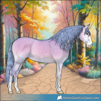 Horse Color:Watercolor Red Dun Onyx Sabino Brindle 