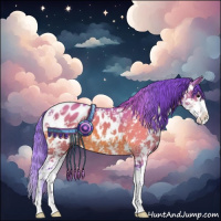Horse Color:Watercolor Bay Dun Sabino Appaloosa Brindle 