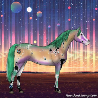 Horse Color:Watercolor White Spotted Brown Onyx Sabino Varnish 