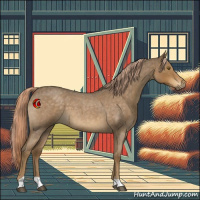 Horse Color:Chocolate Palomino Roan