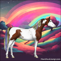 Horse Color:Gray Painted Bay Splash Tobiano Rabicano