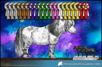 Horse Color:White Spotted Bay Chinchilla Ice 