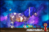 Horse Color:Watercolor White Spotted Bay 