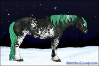 Horse Color:Watercolor White Spotted Midnight Bay Ice 