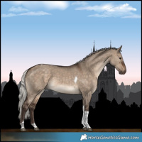 Horse Color:Silver Brown Dun Tobiano 