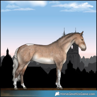Horse Color:Silver Brown Roan Dun Tobiano 