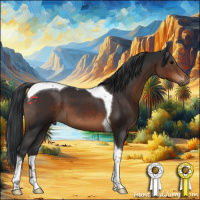 Horse Color:Brown Tobiano