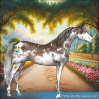 Horse Color:White Spotted Liver Chestnut Mushroom Splash 