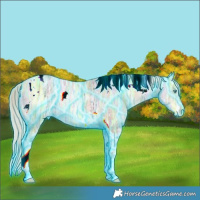 Horse Color:Thunderstruck Chocolate Palomino Ice Pearl Tobiano