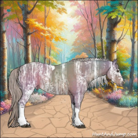 Horse Color:White Spotted Silver Brown Ice Tobiano 