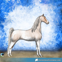 Horse Color:Silver Blue Roan Pearl Tobiano Frame 