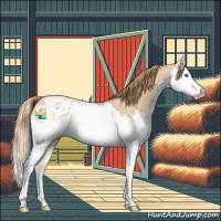 Horse Color:Gold Champagne Roan Splash Varnish 