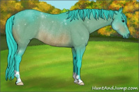 Horse Color:Watercolor Bay Rabicano