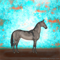 Horse Color:Grullo Sabino Brindle