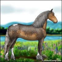 Horse Color:Silver Smoky Black Tobiano 