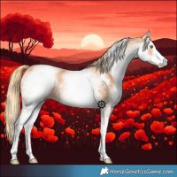 Horse Color:White Spotted Chestnut Sabino