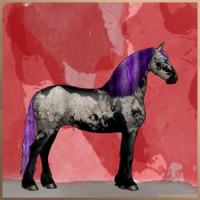 Horse Color:Void Painted Liver Chestnut Ice Sabino Splash Tobiano