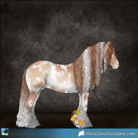 Horse Color:White Spotted Blue Onyx Pearl 