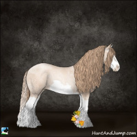 Horse Color:Gold Champagne Ice Pearl Splash Frame 