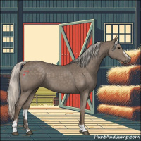 Horse Color:Silver Blue Roan Sabino 