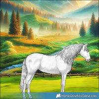 Horse Color:Gray White Spotted Cremello Splash 