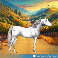 Horse Color:Gray White Spotted Perlino Tobiano 