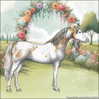Horse Color:White Spotted Palomino Splash Tobiano Rabicano 