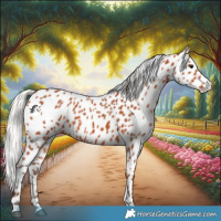 Horse Color:White Spotted Silver Bay Appaloosa 