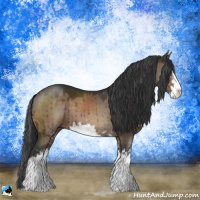 Horse Color:Brown Dun Sabino Brindle