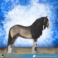 Horse Color:Smoky Blue Onyx Sabino